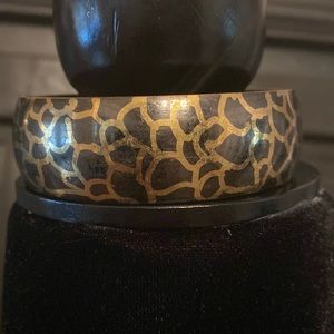 Vintage Brass puzzle design Cuff/bangle bracelet